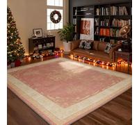 Christmas-Ready Rustic Heated Rug - Graphene Electric Carpet, Vintage Pattern for Cozy Living Room - Warm, Quiet & Safe(Style13,32x63in/80x160cm)