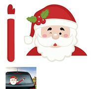 Christmas Rear Wiper Decal Sticker,20x20.5cm 3D Santa Clause Vinyl Waving Wiper Decal,Waterproof Wiper Tags Car Sticker for Automotive Decoration