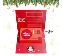 Christmas Recorded Greeting Cards, Christmas Card with 40 Seconds Recorded, Pop Up Christmas Cards, Merry Christmas Cards 2024, 3D Christmas Cards Christmas Gifts for Kids Husband Wife Mom Dad
