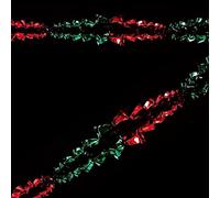 Christmas Red and Green Foil Hanging Garland Decoration 2.7m