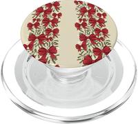 Christmas Red Bow Garland Pattern Holiday Mistletoe PopSockets PopGrip for MagSafe