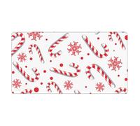Christmas Red Candy Cane,Mouse Pad Large Desk Pad Computer Keyboard Mouse Mat with Non Slip Rubber Base 40 x 70 cm