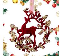 Christmas Red Flocked Christmas Tree Decorations