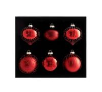 Christmas Red Glass Baubles