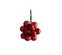 Christmas Red Glass Berry Cluster Baubles