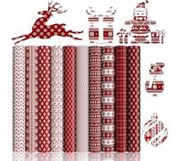 Christmas Red Infusible Transfer Ink Sheets for Tumblers Blanks Tshirts, Sublimation Paper for Cricut Mug Press,12"x10"10PCS