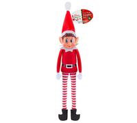 Christmas Red Long Leg Boy Elf With Hat 12Inch