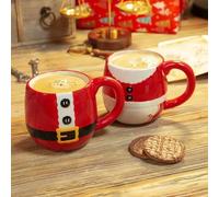Christmas Red Mug Mr & Mrs Santa Claus Mugs Xmas Gift Coffee Mug Tea Cup Set of 2