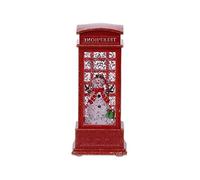 Christmas Red Phone Booth Lantern Led Light Santa Snowflake Ornament for Festival Desktop Central Decoration christmas lanterns decorative