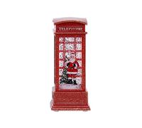 Christmas Red Phone Booth Lantern Led Light Santa Snowflake Ornament for Festival Desktop Central Decoration christmas lanterns decorative