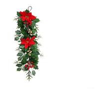 Christmas Red Pine Tree Wall Decoration, 50cm, Nordic Style, PE Material
