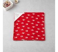 Christmas Red & White Paw Print Cat Pet Fleece Blanket by LEON