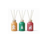 Christmas reed diffuser set - 3 fragrance set - citrus & cinnamon sparkle - gingerbread cookies - winter forest wishes - reed diffuser oil - 50ml home diffusers - festive home scents.
