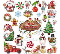 Christmas Refrigerator Car Magnets Decoration 22Pcs, Magnetic Xmas Decorative Door Stickers Decors Fridge Protector Car Decals, Holiday Garage Door Decoration Magnet for Mailbox Cruise Door Dishwasher