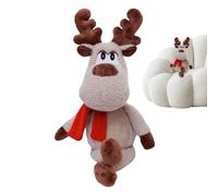Christmas Reindeer | 50 cm Plush Red Scarf Toy Doll, Stuffed Reindeer Plush Toy - For Indoor Use In The Home In The Living Room In The Bedroom On Sofa On The Floor For