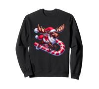 Christmas Reindeer Candy Cane Fun Joy Sweatshirt