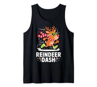 Christmas Reindeer Dash Rudolph Running Runner Marathon Team Tank Top
