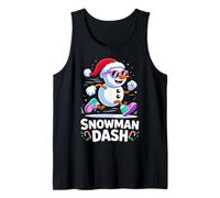 Christmas Reindeer Dash Rudolph Running Runner Marathon Team Tank Top