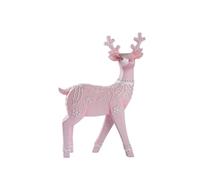 Christmas Reindeer Figures Miniature Forest Animals Figures Magical Simulation Standing Deer Elk for Party(A)