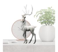 Christmas Reindeer Figurines | Classic Reindeer Table Statue - Resin Christmas Elk Statues for Desktop, Decorative Deer Ornament for Living Room, Bedroom