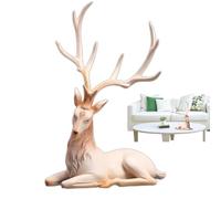 christmas reindeer figurines, reindeer decoration for desk elegant resin reindeer figure table elk figures resin elk figures for christmas small deer decoration indoor