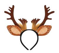 Christmas Reindeer Headband - Christmas Wood Headband Realistic Antlers Headband | Animal Ears Headband for Cosplay Deer Costume, Christmas Accessories, Boppers Hats for Christmas