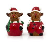 Christmas Reindeer Salt and Pepper Pots | Festive Salt and Pepper Set Xmas Salt and Pepper Shakers | Christmas Characters Cruet Sets