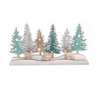 Christmas Reindeer Stag Wooden Winter Woodland Decoration ~ Alpine Forest Xmas Ornament