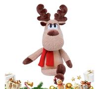 Christmas Reindeers - 19.69x9.84 Inch Christmas Sitting Ornament, Plush Santa Claus Snowman Reindeer Ornament, For Christma's Table Desk | Fireplace Table Decoration, For Home Festival, Party Deco