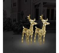 Christmas Reindeers 2 pcs Blue 80 LEDs Acrylic