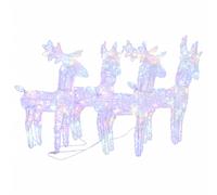 Christmas Reindeers 80 LEDs Acrylic Christmas Lighted Reindeer Decor vidaXL
