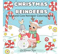 Christmas Reindeers: Simple and Cute Reindeer Coloring Book