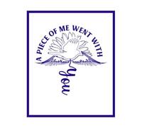 Christmas Remembrance Quotes a Part of me is with You in Heaven Remember Christmas Engraving Decals 49.2x59.4cm Multi Color Selection DarkBlue