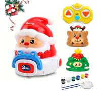 Christmas Remote Control Car for Toddlers 2025 Santa Toys for 3 4 5 6 7 8 9 Year Old Boys 2.4Ghz RC Graffiti with Music and Light Gifts for Grandchildren 3+ (Include Santa