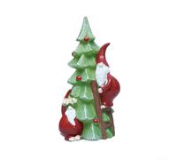 Christmas Resin Decoration Featuring Santa Claus Climbing Tree Figurine for Festive Display (Green)