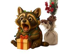 Christmas Resin Figures - Cute Resin Home Decor, Animal Figure Keepsake Ornaments, Decorative, Animals Display, Cow Design, Home Accessory for Living Room, Bedroom, 5.12 Inches