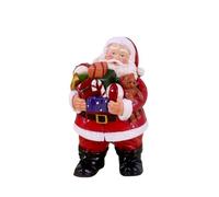Christmas Resin Figurine Santa Claus Decorative Collectible Holiday Home Ornament for Table Shelf Coat Festive Display Stand Winter Season Decoration Seasonal Gift for Christmas