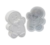 Christmas Resin Molds | Gingerbread Man Silicone Candle Molds - DIY Tools for Wax Clay Soap Decoration Home Ornaments Office Party Activities