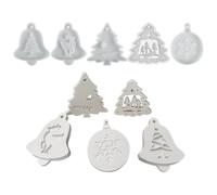 Christmas Resin Molds | Heart Pendant Christmas Casting Molds | Snowflake Charm for Plaster Wax Concrete Clay Holiday Wedding Fireplaces Door Window Bar Garden Living Room