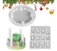 Christmas Resin Molds | Reusable With,Wax Molds Christmas Decorations - for Plaster Wax Desk Table Decor Party Holiday School Office Art & Kids Adults