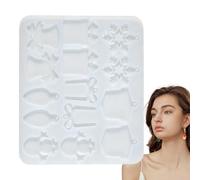 Christmas Resin Molds - Silicone Earring Template, Clothing Pendant Making Mold, Necklace Crafting Tool, Reusable Casting Accessory | DIY Jewellery Creation for Holiday Decorations Crafts