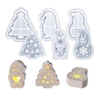 Christmas Resin Moulds | 3D Silicone Mould Set | Concrete Casting Moulds Art Craft For Table Decoration Wedding Table Decoration | Christmas Shapes