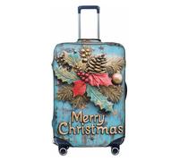 Christmas retro mistletoe Travel Luggage Covers - Elasticity Suitcase Covers Protector for Luggage 18-32 Inch
