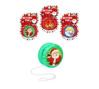 Henbrandt Single Light Up Mini Christmas Yo Yo 5.4cm Xmas Return Tops with Flashing LED Lights Beginner Yoyo Toys for Kids Stocking Filler Loot Bag Fillers Party Favour for Boys and Girls