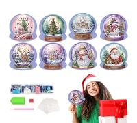 Christmas Rhinestone Art Cards Kits for Adults,5d Rhinestone Art Christmas Cards,Crystal Ball Thank You Cards Art Craft,Christmas Rhinestone Art Greeting Cards