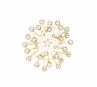 Christmas Rhinestone Snowflake Brooch Pin Elegant Winter White Ice Flower Chic Crystal Cubic Zirconia Brooches Pins for Women Men Wedding Bridal Xmas New Year Holiday Clothes Dress Suit Coat