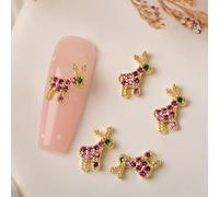 Christmas Rhinestones,3D Santa Metal Studs for Art Decorations
