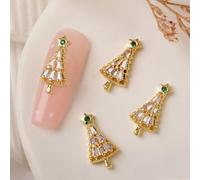 Christmas Rhinestones,3D Santa Metal Studs for Art Decorations