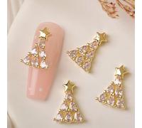 Christmas Rhinestones,3D Santa Metal Studs for Art Decorations