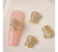 Christmas Rhinestones 3D Santa Metal Studs For Decorations